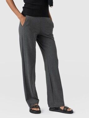 Saint + Sofia Apartment Pant Straight Leg Size 4 Charcoal Gray 34' Inseam Casual